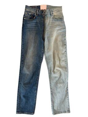 Revice Denim Ying Yang Crop jeans, two-tone  front-to-back zipper. 27